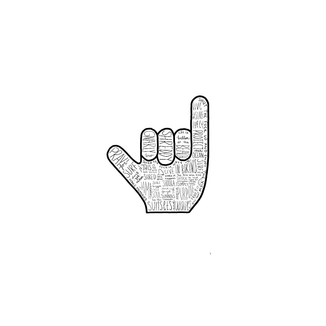 Hang Loose Sticker